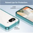 thumbnail image 4 of Case for Google Pixel 9A,Google Pixel 9A Case,Transparent TPU+PC Acrylic Protective Military Grade  Heavy Duty Protection Phone Case for Google Pixel 9A (Clear Blue), 4 of 15