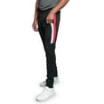 thumbnail image 3 of G-Style USA Men's Hip Hop Slim Fit Track Pants - Athletic Jogger Scrunched Bungee Double Striped - Black - Small, 3 of 5