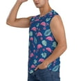 thumbnail image 3 of Kdxio Plants And Flamingos for Men's Muscle T-shirt,Sleeveless for Workout Running Athletic Gym Lounge Casual, 3 of 7