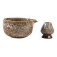 thumbnail image 3 of Ceremonial Matcha Bowl con Supo, Herramienta de preparación hecha a mano del soporte para el bateador para el principiante japonés de preparación, amarillo, 3 of 8