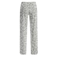 thumbnail image 6 of KLHDSF Women's Leopard Print Pajama Pant Drawstring Wide Leg Loungewear with Pockets Soft Cotton Blend Casual Sleepwear Yoga Pant for Women Light Gray XL, 6 of 6