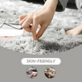thumbnail image 2 of QFEI Round Fluffy Rug, Thick Faux Fur Rugs for Bedroom, Non-Shedding Fuzzy Shag Rug Runner, Washable Furry Area Rugs Floor Carpets for Bedside Living Room Light Gray 40CM, 2 of 5
