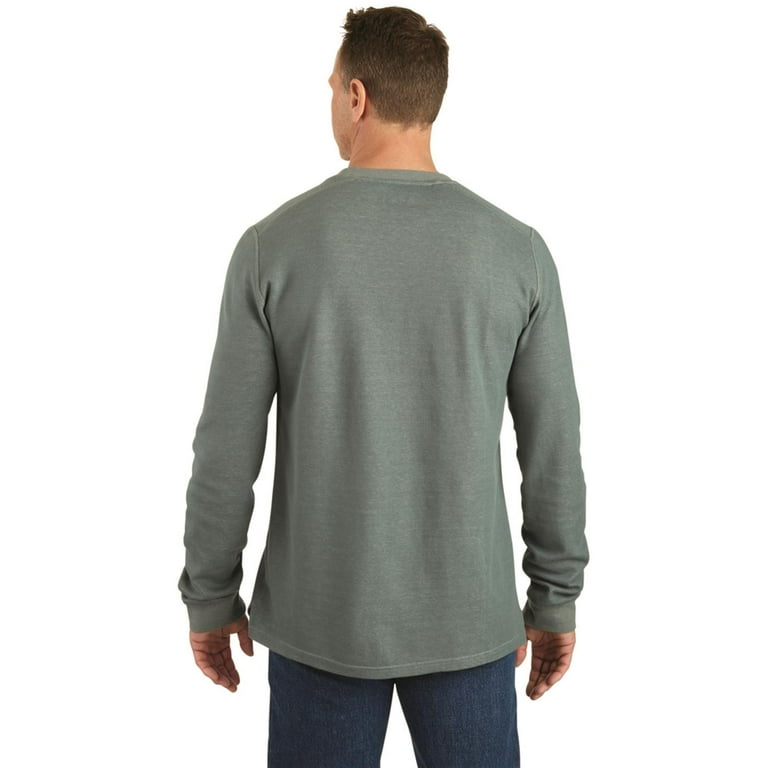 Guide Gear Brockman Mens Double Knit Crew Neck T-Shirt Long Sleeve