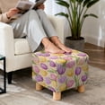 thumbnail image 4 of TSOVTHRID Colorful Tulip Floral Print Ottoman Cover Stretch Square Ottoman Slipcover for Foot Stool, Anti-Scratch Folding Storage Furniture with Elastic Bottom for Living Room Easter Decor, 4 of 7
