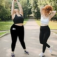 thumbnail image 6 of FORJOE Women's High Waist Yoga Pants with Pockets Plus Size Leggings with Pockets Tummy Control Workout Yoga Leggings, 6 of 6