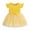 Yellow, variant on JCCXIN Child Toddler Girls Dress Tulle Floral Lace Fly Sleeve Tiered Tutu Ball Gown Princess Birthday Casual Wear Crew Neck Lovely Photo Sundress,Yellow,9-12 Months