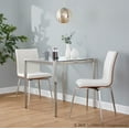 thumbnail image 3 of LumiSource Stainless Steel, Walnut Wood, Cream Fabric Mason Swivel Chair - Set of 2, 3 of 4