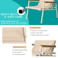 thumbnail image 4 of Suntone 4-Piece Outdoor Conversation Sets with Suspended Padded Beige Cushion, Black/Beige, 4 of 11