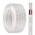 thumbnail image 1 of wqlpp-22 AWG 2 Conductor Stranded Shielded Plenum Cable 50FT 22/2 Shielded Wire White CL3P Jacket for Security/Alarm/Access Control/Sound, 1 of 4