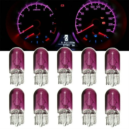 

Mduoduo 10 Pcs Purple T10 501 W5W 3W Car Dashboard Dash Panel Gauge Light Bulbs Accessories
