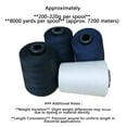 thumbnail image 2 of Polyester Fiber Polyester Thread, 2-Ply 402 Count 8000 Yards, High-Strength Industrial Sewing Thread 006, 2 of 4