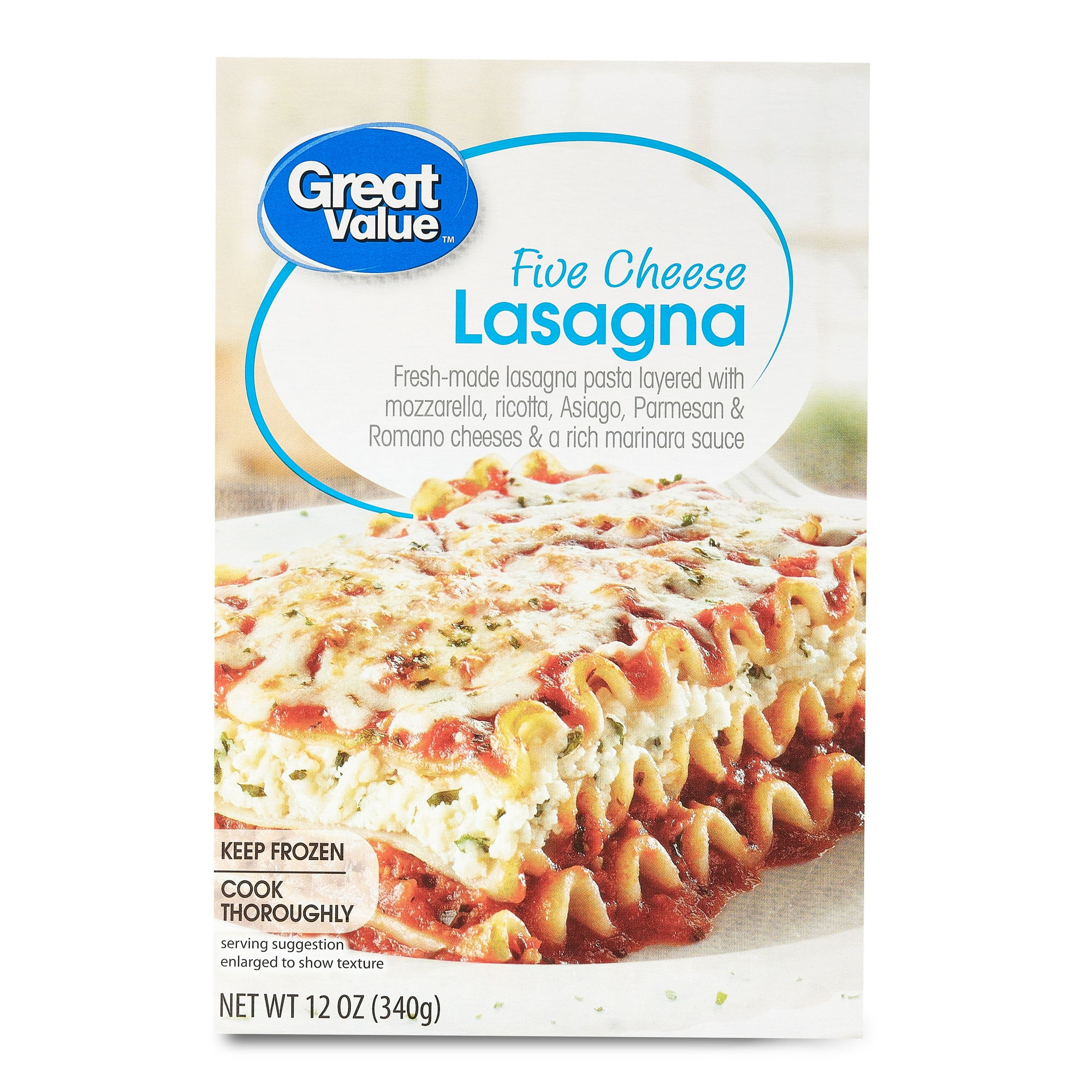 Great Value Five Cheese Lasagna Pasta, 12 oz