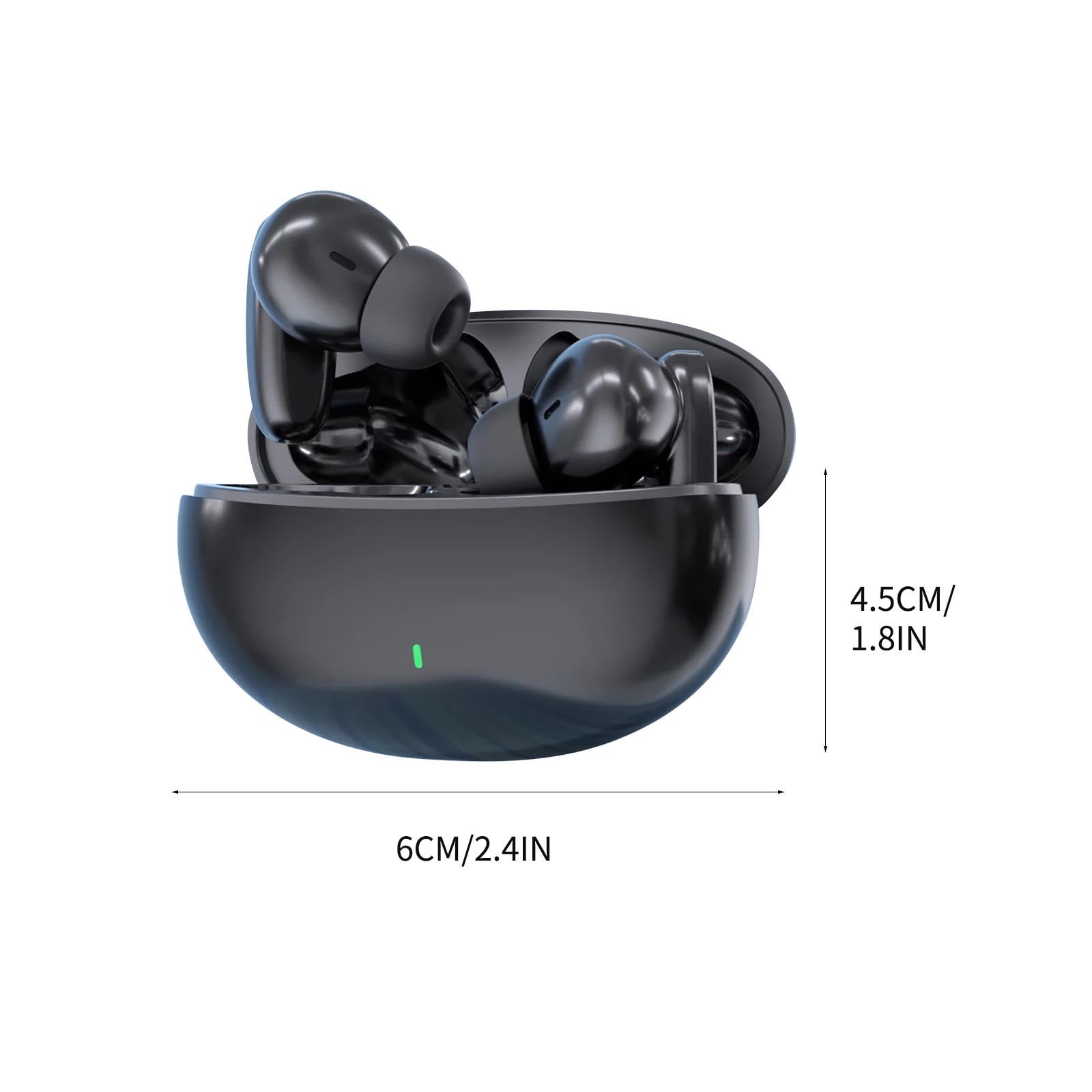 Wireless Earbuds, Bluetooth Earbuds Headphones Bass Stereo, IPX7 Waterproof Ear Buds with Mic LED Display, in Ear Earphones, 78H Playtime for Smartphone Laptop Pad Sports Workout,Black