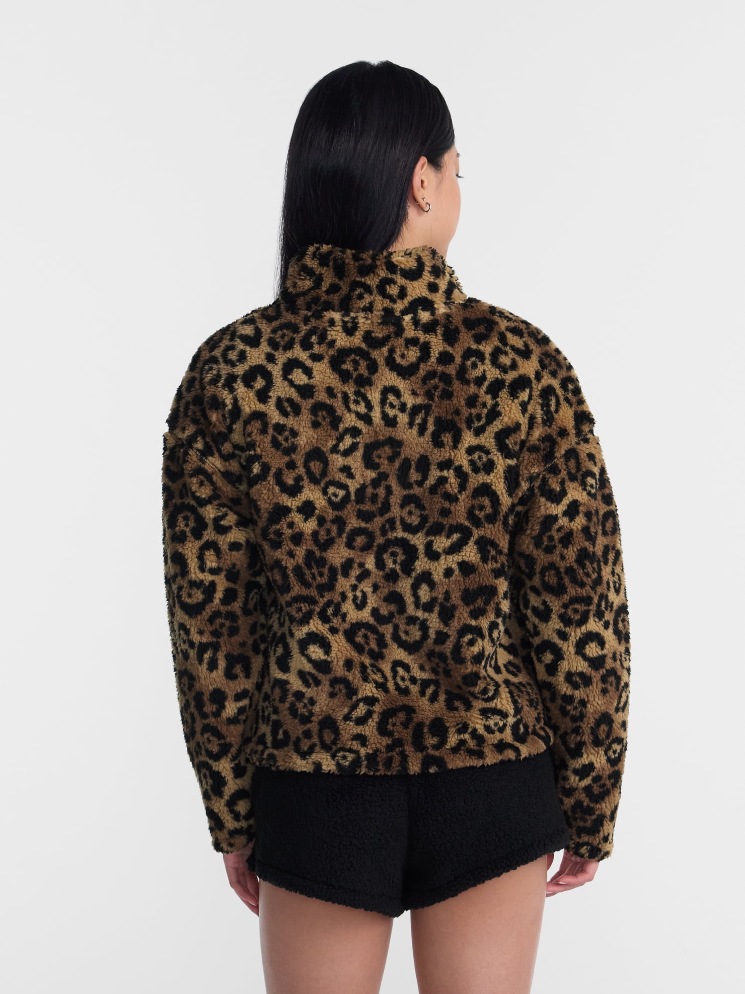 No Boundaries Faux Shearling Plush Pullover, Women's & Women’s Plus XXS-4X