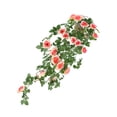 thumbnail image 4 of Guirnalda de rosas artificiales, simulación de flores, vid, decoración floral, colgante de pared, plástico, flor falsa, ratán, champán kenally HA8441-04B, 4 of 6