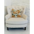 thumbnail image 2 of Plutus 20" x 26" Dahlia Jardin Floral Luxury Throw Pilow in Brown and Green, 2 of 3