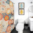 thumbnail image 5 of Retro Funky Flowers Shower Curtain for Bathroom, Polyester Cloth Shower Curtain with Hooks, Modern Shower Curtain, Art Deco Shower Curtain, 36x72 inch Shower Curtain, 7 Hooks, 5 of 5