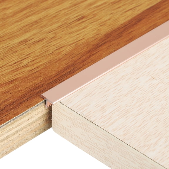 3Pcs 2.9Ft x 0.31" T-Molding Floor Transition Strips, Flat Divider Strip, Rose Gold