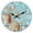 Blue, variant on Beach Wooden Wall Clock Battery Operated 12 Inch Silent Coastal Clock