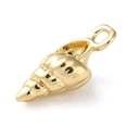 thumbnail image 2 of 15pcs Brass Pendant Marine Animal Charm Golden Conch 12x5x4.5mm Hole: 1.2mm, 2 of 3