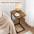 thumbnail image 6 of C Shaped Side Table, End Tables Living Room Set of 2, Slide Under Couch Table for Sofa, TV Trays for Bedroom, Small Space, 6 of 7