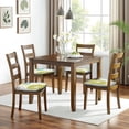 thumbnail image 6 of Green and Blue Pioneer Flower Pattern Seat Covers for Dining Room Chairs Set Of 4,Stretch Printed Washable Chair Seat Cover with Elastic Ties and Button,Removable Waterproof Couch Cushion Covers, 6 of 6