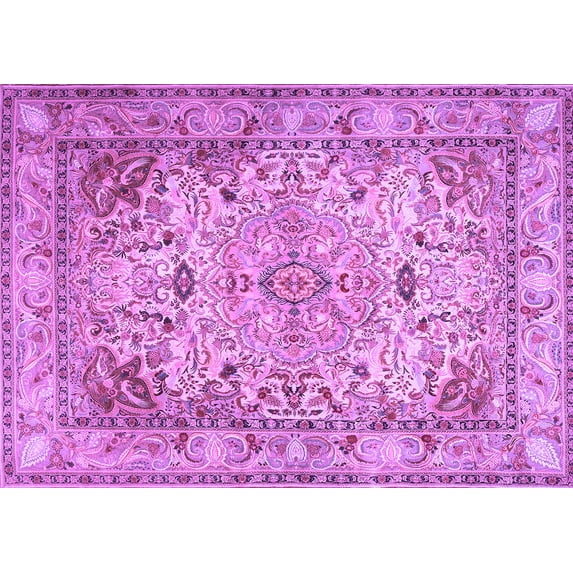 Ahgly Company Indoor Rectangle Persian Purple Traditional Area Rugs, 3' x 5'
