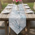 thumbnail image 6 of Blue White Floral Table Runner Linen Burlap Table Runner 120 Inches Long Modern Abstract Blooming Flower Artwork Dresser Scarves for Kitchen Island Coffee Dining Room Party Holiday Decor 13"x120", 6 of 8