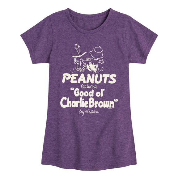 Peanuts - Good ol' Charlie Brown - Toddler & Youth Girls Short Sleeve Graphic T-Shirt