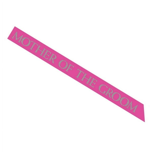 Mother of The Groom Pink Poly-Satin Sash