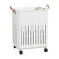 thumbnail image 2 of 14.96 x 11.22 x 19.69 in Foldable Laundry Hamper with Wheels Large Capacity Dirty Clothes Basket Bathroom Storage, 2 of 6