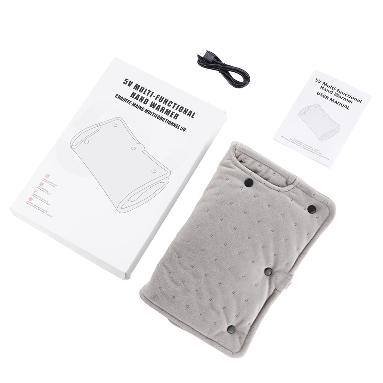 USB Hand Warmers Direct Plug 5V Portable Electric Hand Warmer Pouch, Fast Heating Hand and Leg Warmer for Women Men Kids Winter Outdoor Activities