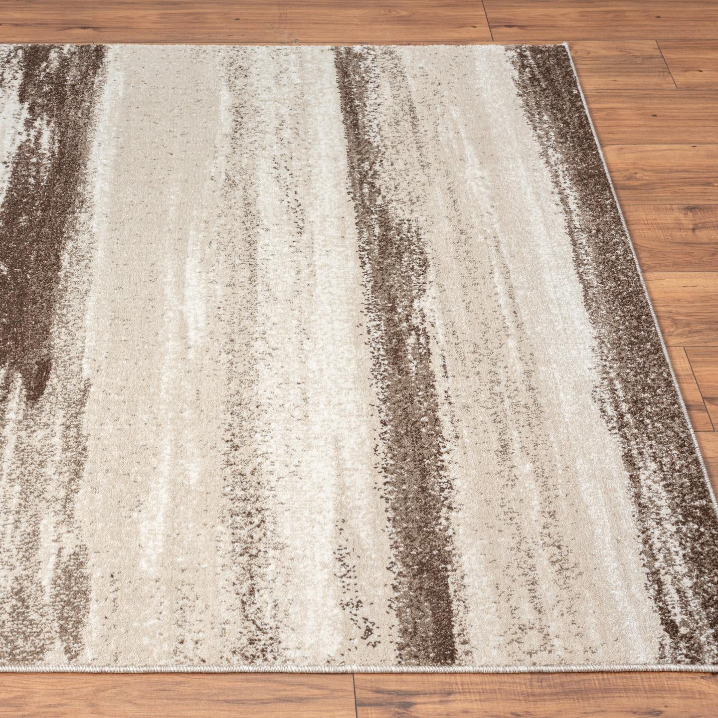 Luxe Weavers Lagos Collection 7501 Brown and Beige 6x9 Abstract Area Rug