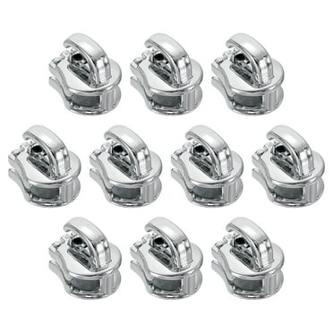 10 Pack Zipper Sliders, #3 Zipper Pull Replacement for Sewing Bags Coats Jackets, Silver