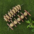 thumbnail image 3 of piezas de juguetes masticables de ramas de manzana natural, pasteles de hierba, juguetes de pelota de hierba para animales pequeños: conejos, hámsteres, chinchillas, cobayas., 3 of 4