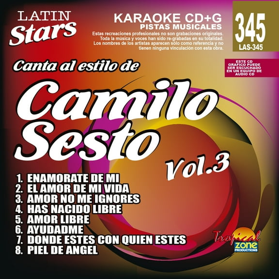 Karaoke Latin Stars 345 Camilo Sesto Vol. 3