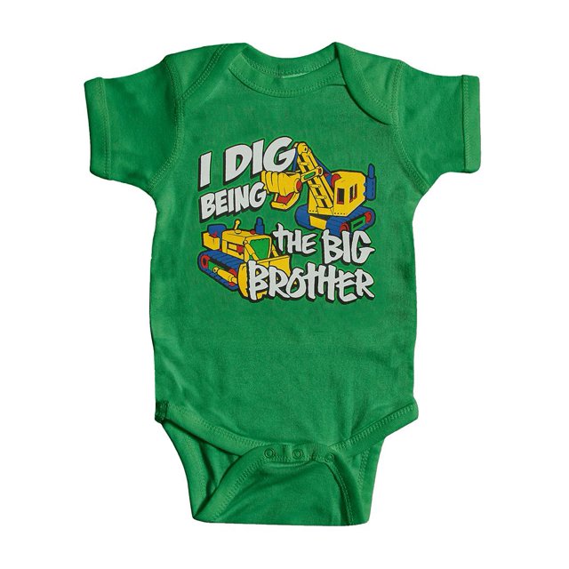 Toddler "I Dig Being the Big Brother" Bodysuit - Green - 12 Months