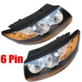 thumbnail image 4 of Pair For 2007 2008 2009 2010 2011 2012 Hyundai Santa Fe  Left + Right Parking Headlights Head Lamp 6 Pin, 4 of 24