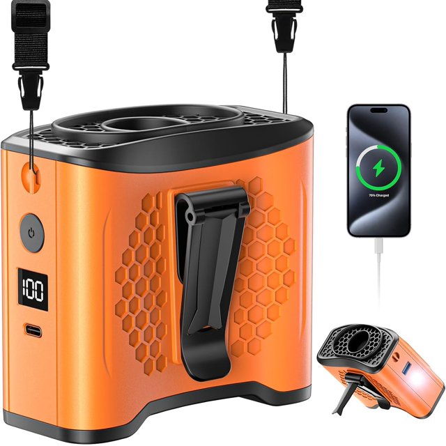 Ventilador portátil Hanop 2025 recargable con power bank de 10000mAh