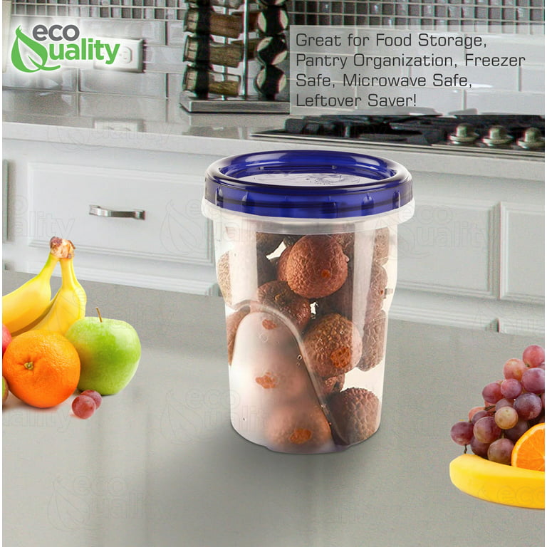 144 PACK] 32 oz Twist Top Storage Deli Containers - Airtight