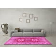 thumbnail image 3 of Ahgly Company Indoor Square Geometric Pink Traditional Area Rugs, 5' Square, 3 of 4