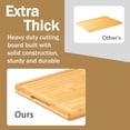 thumbnail image 2 of Bamboo Wood Cutting Boards for Kitchen, 1" Thick Charcuterie Boards, Butcher Block with Juice Grooves & Handles, 2 of 6