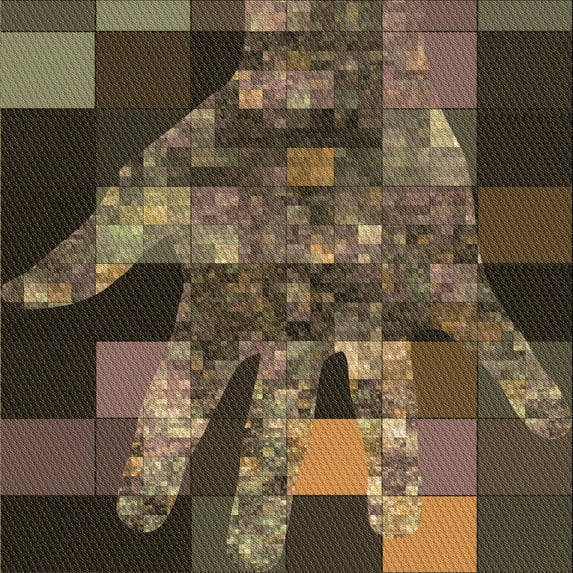 Ahgly Company Machine Washable Indoor Square Transitional Chocolate Brown Area Rugs, 7' Square