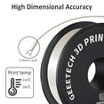 thumbnail image 6 of Geeetech 5pcs Silk wihte 3D Printer PLA Filament 5KG（11ibs） Toughness Enhanced Filament with 1.75mm Dimensional Accuracy +/-0.03mm, 1080 Feet per Roll, Vacuum Packaging, 6 of 8