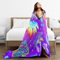 thumbnail image 2 of Psychedelic Mushroom Blanket Colorful Mushroom Throw Blanket for Girls Kids Adults Super Soft Warm Cozy Plush Fleece Flannel Blanket for Sofa Couch Bed Birthday Gifts 60"X50", 2 of 5