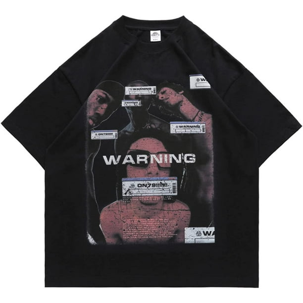 CoCopeaunt Men Women Y2K Vintage T-Shirt Streetwear Grunge Retro Hip