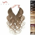 thumbnail image 2 of SEGO Curly Wire in Human Hair Extensions Hidden Hair Extensions with Invisible Band Translucent Fish Line Hairpiece without Clip, 2 of 6