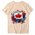 thumbnail image 3 of Women‘s Printed Round Neck Short Sleeved T-shirt Short Sleeved Round Neck Topshirt, 3 of 4