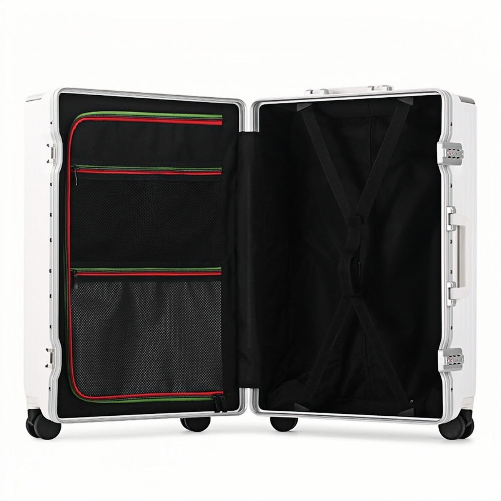 20-Inch Adult Carry On Suitcase with Wheels, Top Opening, Aluminum Frame, TSA Lock, Black