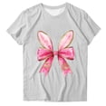 thumbnail image 2 of Puntoco Liquidación de blusas cortas para mujer, camisetas de manga corta con cuello redondo y estampado bonito a la moda para mujer, 2 of 4